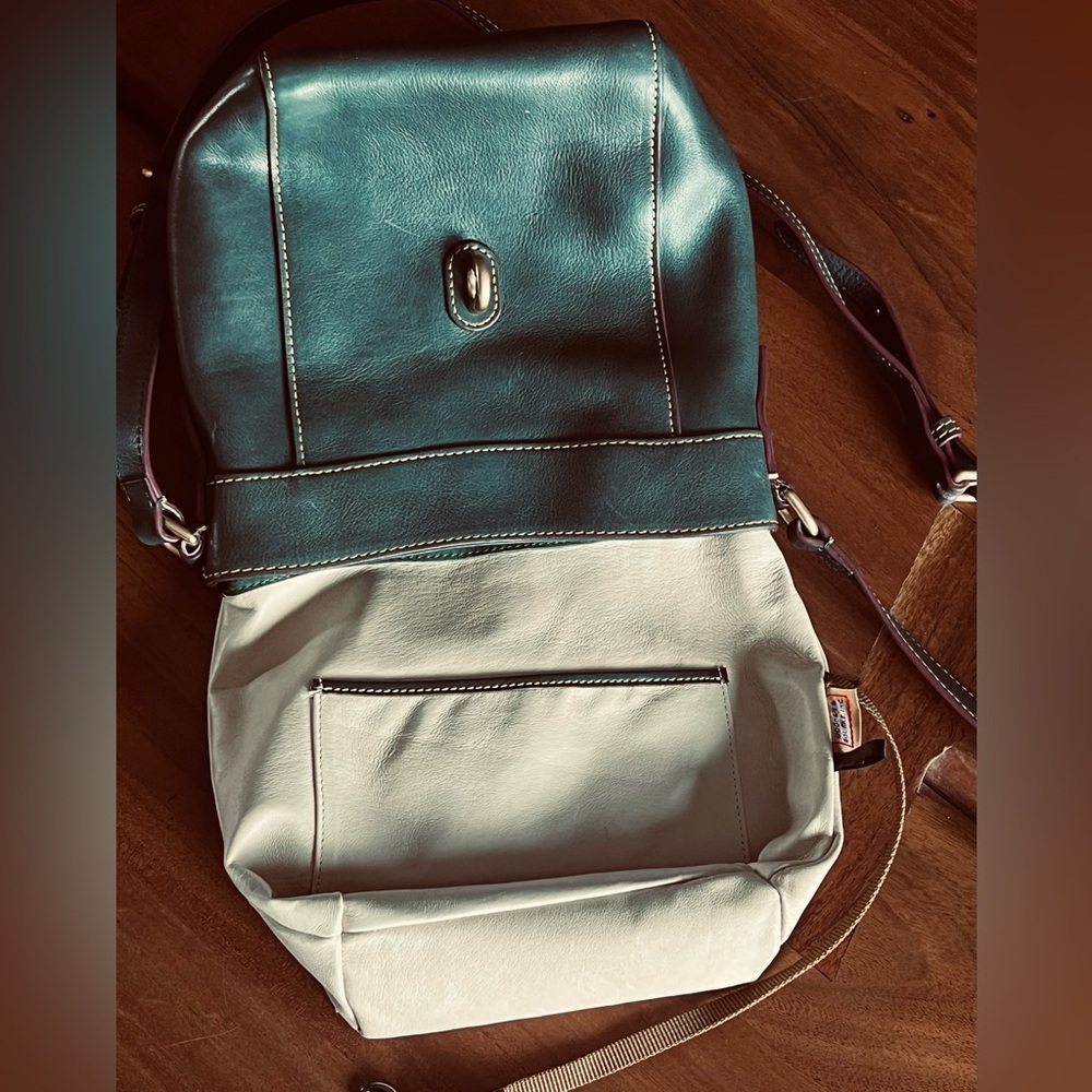 Dooney & Bourke Crossbody Florentine Leather Sadie Feed Purse Bag RARE Ivy Green - Picture 13 of 16